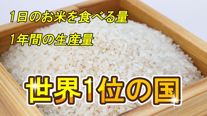 1日のお米を食べる量・1年間の生産量「世界1位の国」はどこ？ランキング