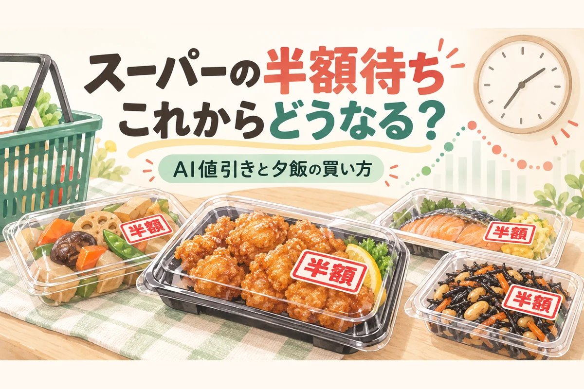 スーパーの「半額待ち」は変わる？AI値引きと、これからの夕飯の買い方