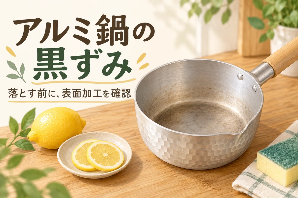 アルミ鍋の黒ずみの落とし方｜重曹を避ける理由と加工別の注意点