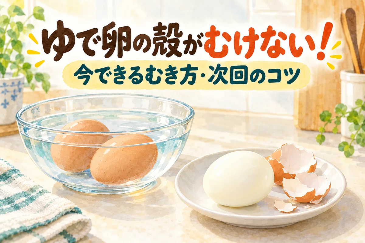 ゆで卵の殻がむけないときは？今できるむき方とボロボロを防ぐコツ