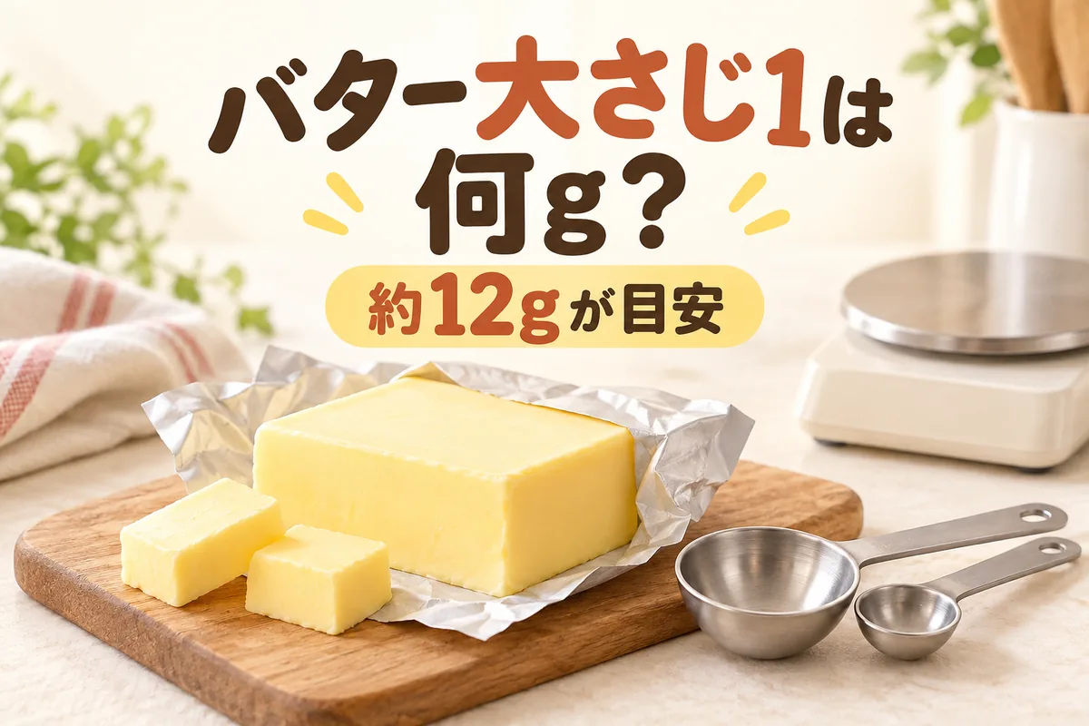 バター大さじ1は何グラム？小さじ・10g・20gの量り方と目安