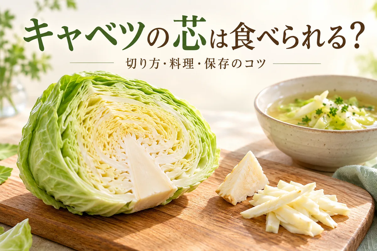 キャベツの芯は食べられる？葉との違い・切り方・保存方法