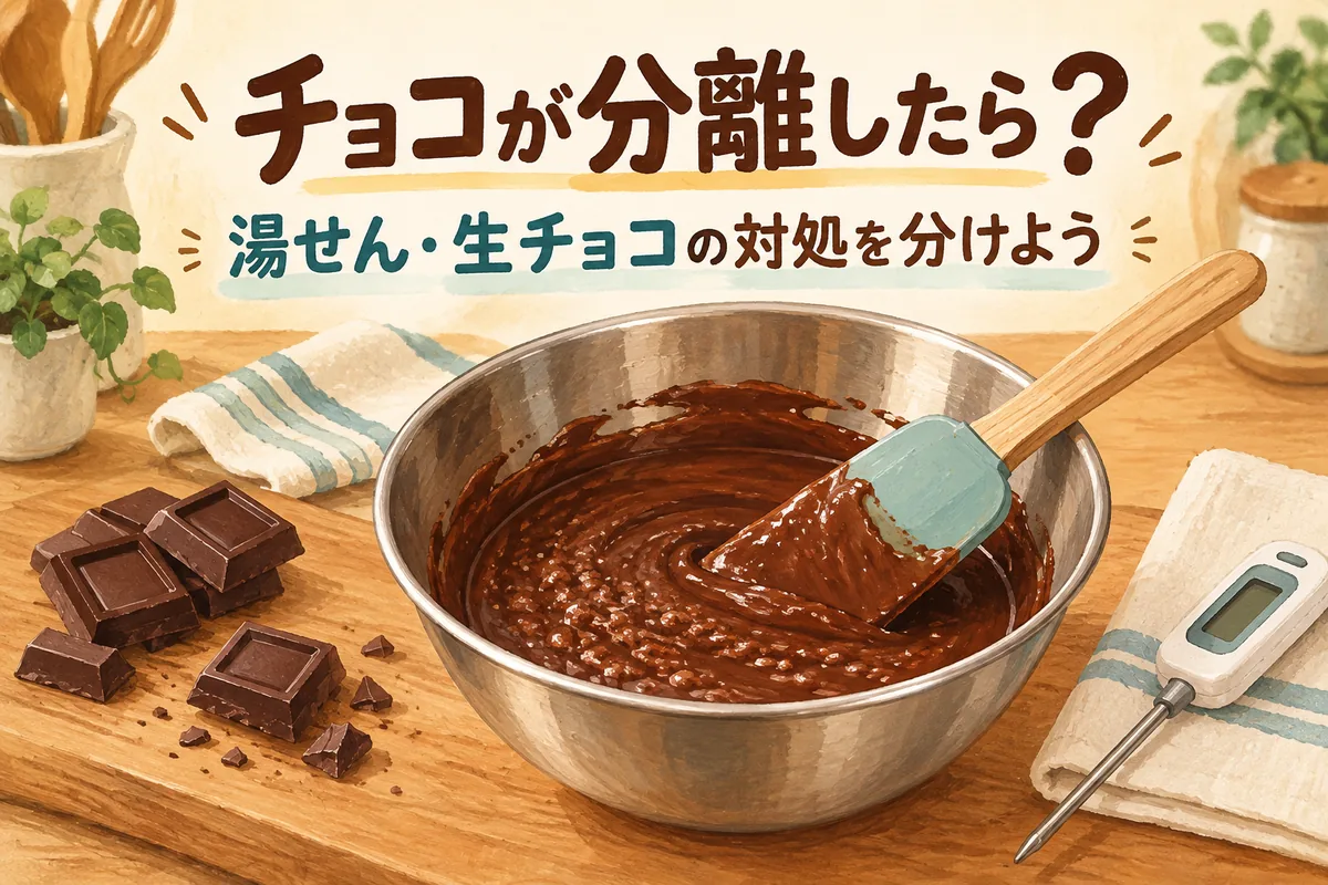 チョコが湯せんで分離したら？ボソボソになる原因と生チョコの対処法