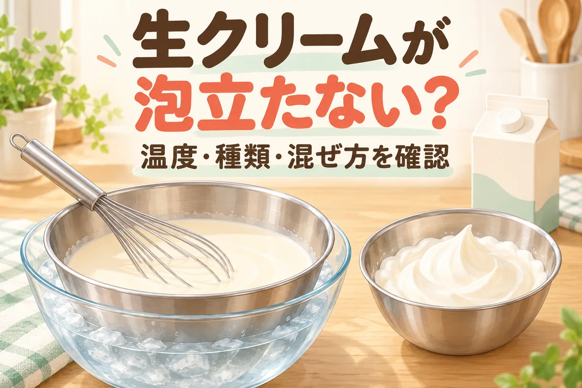 生クリームが泡立たない原因は？液状のままの対処と分離との違い
