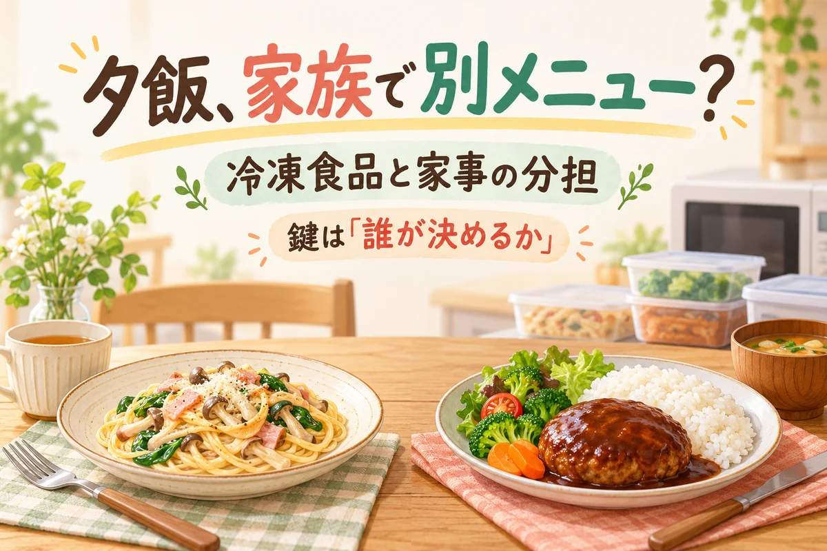 家族の夕飯が別メニュー。冷凍食品でラクになる鍵は「誰が決めるか」