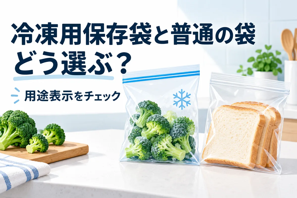 冷凍用保存袋と普通の袋の違いは？用途表示で選ぶフリーザーバッグ