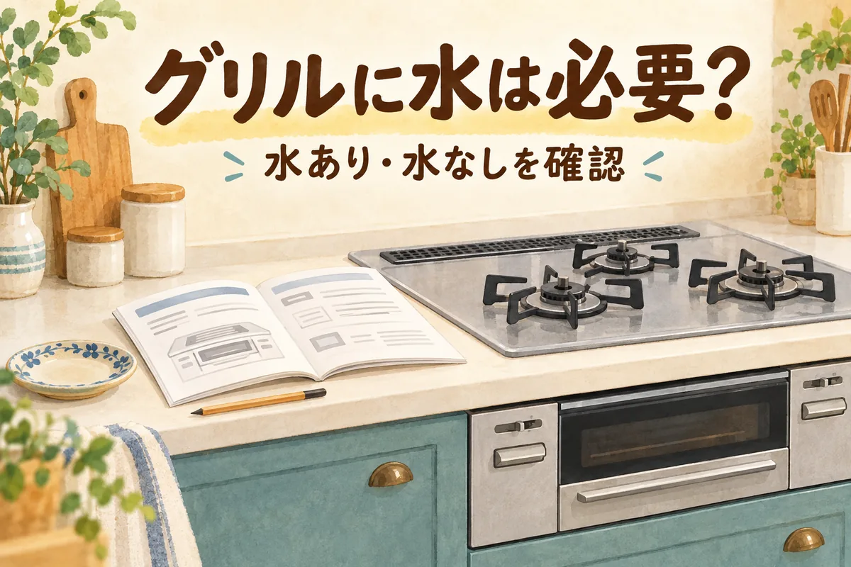 魚焼きグリルに水は必要？水あり・水なしの見分け方と使う前の確認