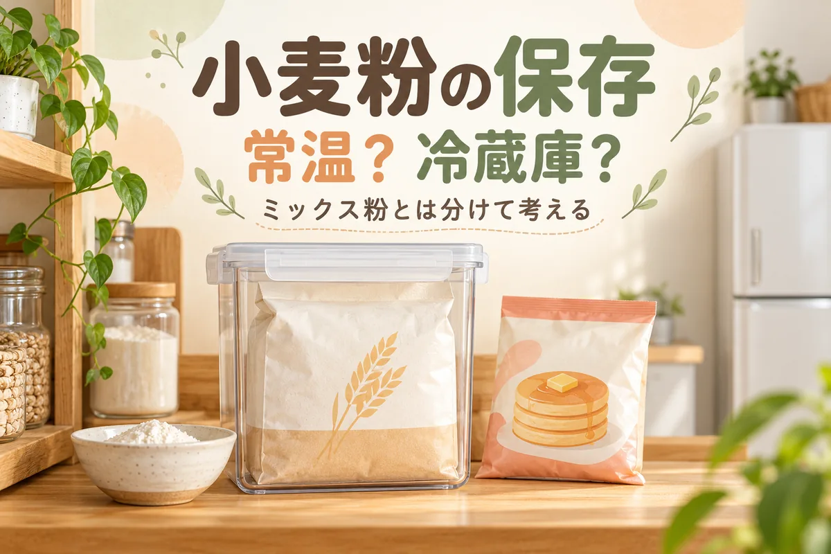 小麦粉は開封後も常温保存？冷蔵庫・保存容器とミックス粉の違い