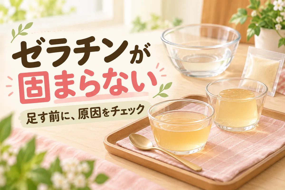 ゼラチンが固まらない原因は？冷やし直し・再加熱の判断と対処法