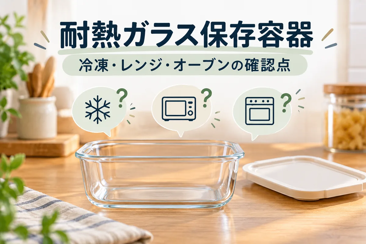 耐熱ガラス保存容器は冷凍・オーブンで使える？フタと使用条件の確認方法