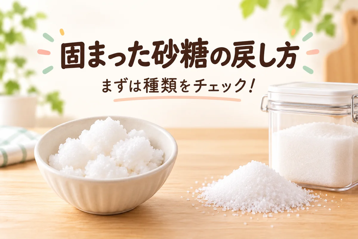 固まった砂糖の戻し方は？上白糖・グラニュー糖で違う対処と保存のコツ