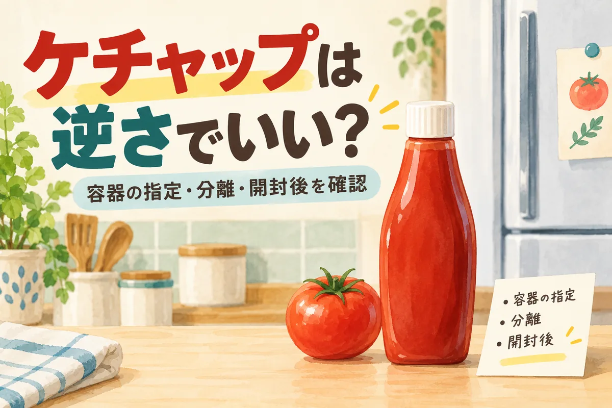ケチャップは逆さに保存していい？水分が出る理由と開封後の扱い