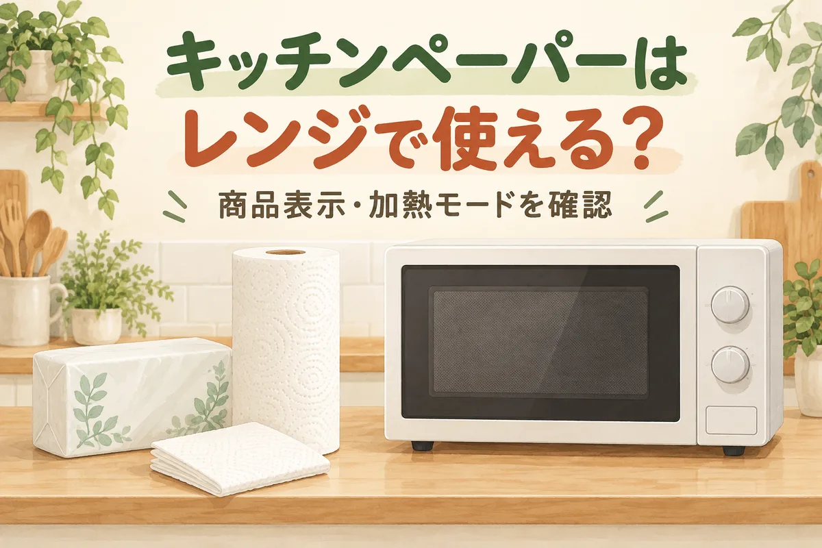 キッチンペーパーは電子レンジで使える？商品別の条件と燃やさないための注意点