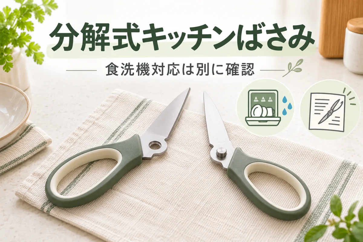 分解式キッチンばさみの選び方｜食洗機対応と手入れの確認ポイント