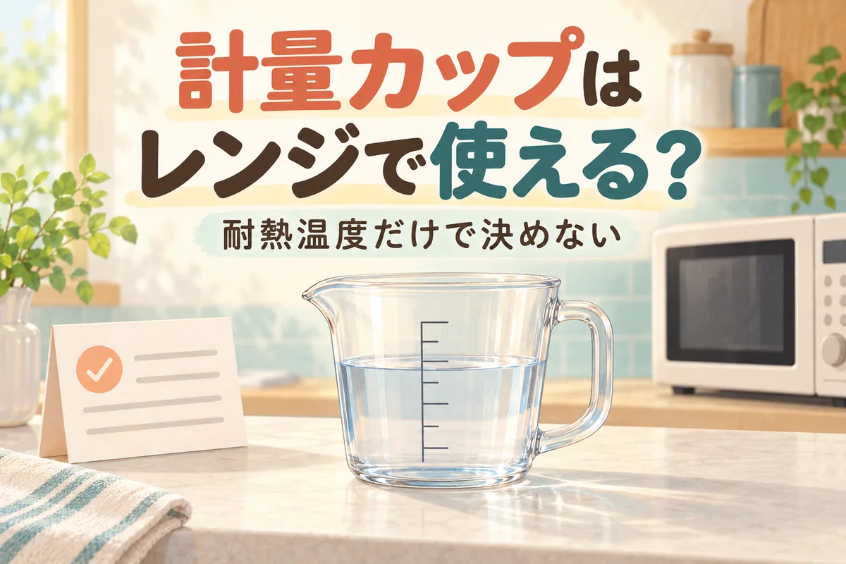 計量カップは電子レンジで使える？耐熱温度・素材・中身の確認ポイント