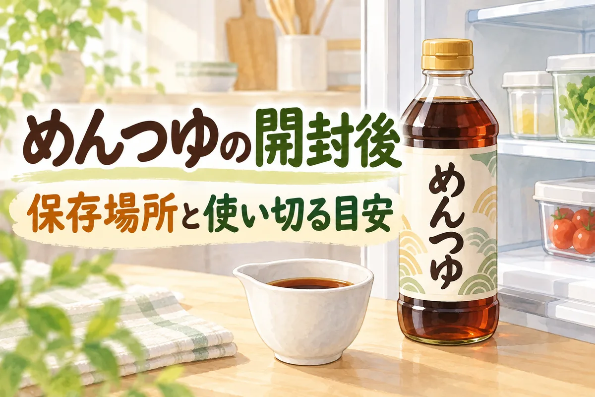 めんつゆは開封後いつまで？濃縮・ストレートの保存目安と確認方法