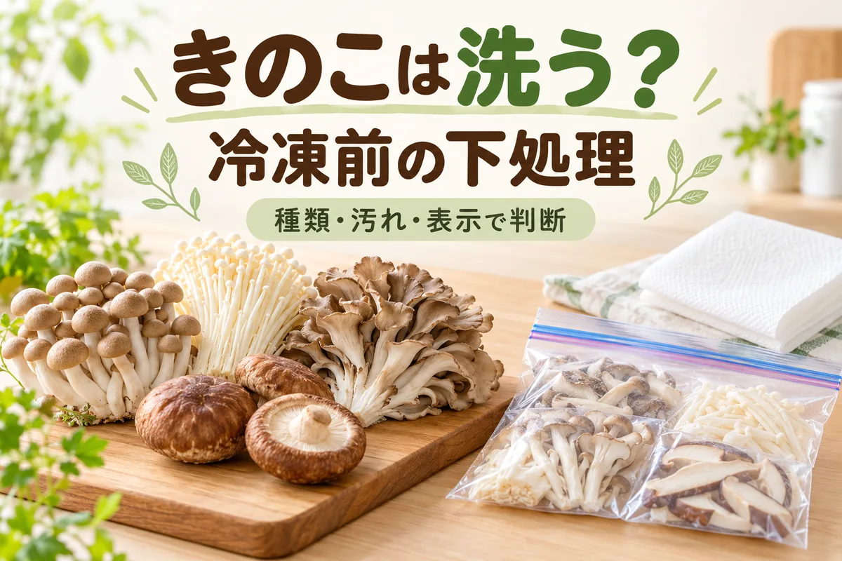 きのこは洗う？冷凍前の下処理となめこ・汚れがある場合の判断