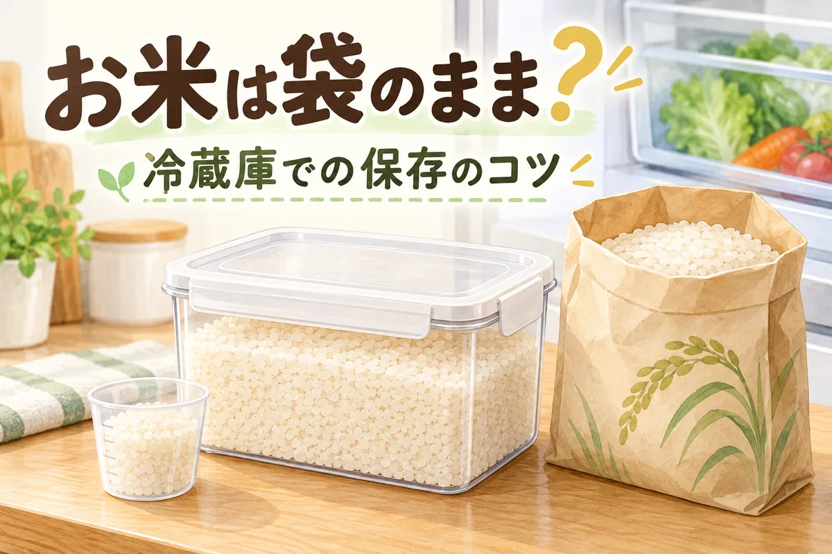米は袋のまま冷蔵庫に入れていい？野菜室での保存と結露の注意点