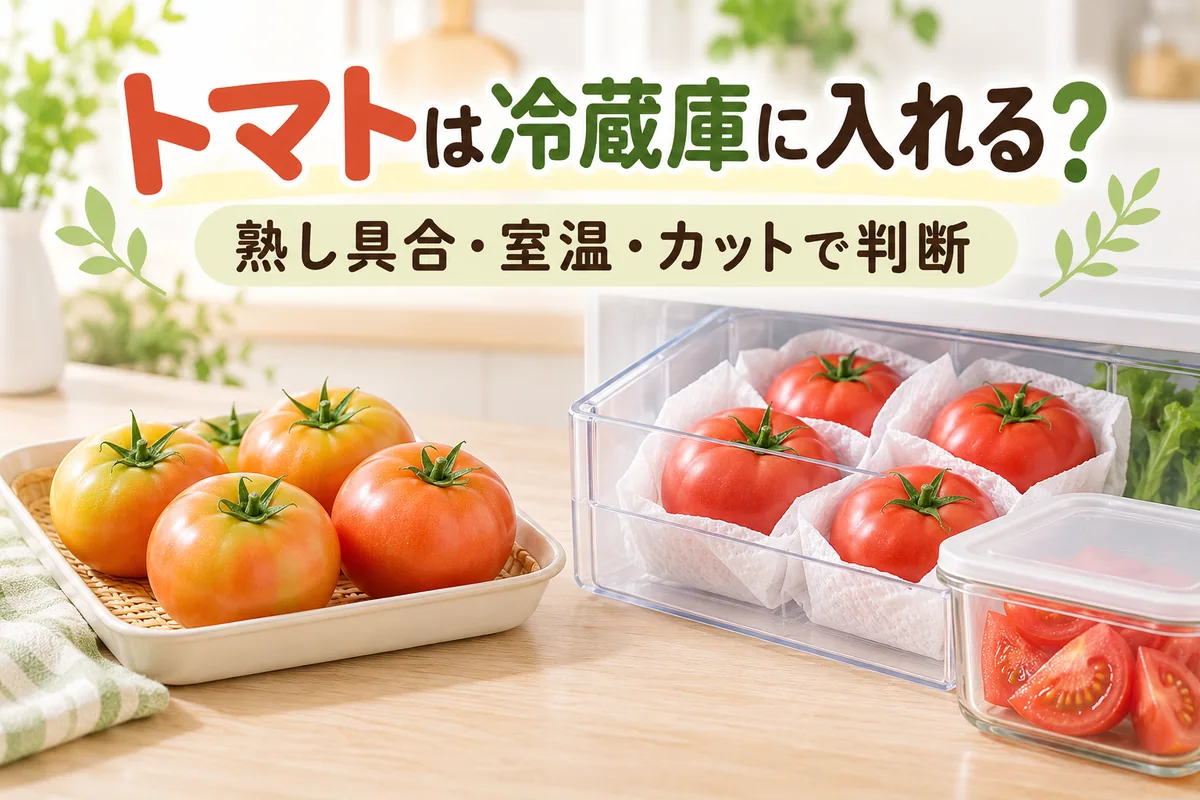 トマトは冷蔵庫に入れるべき？熟し具合・常温・カット後の保存方法