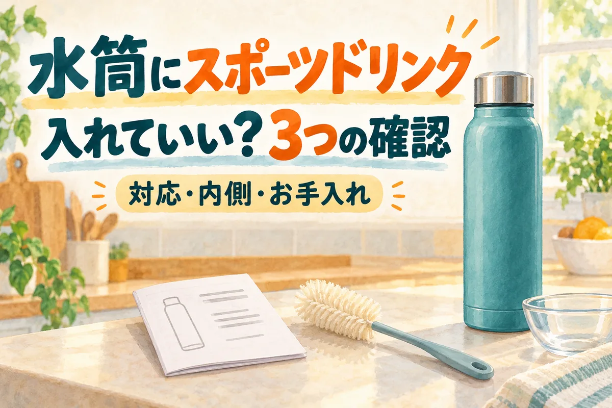 水筒にスポーツドリンクを入れていい？対応の確認と使った後の洗い方